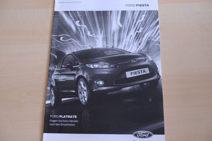 Ford Fiesta - Preisliste & Extras - Prospekt 02/2012