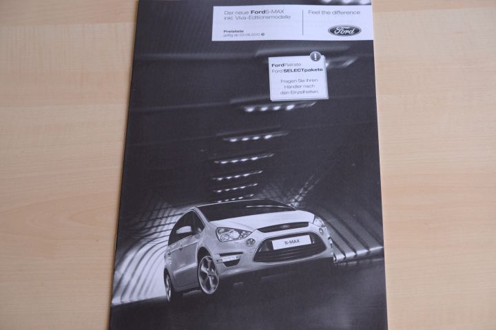 Ford S-Max - Preisliste & Extras - Prospekt 08/2010