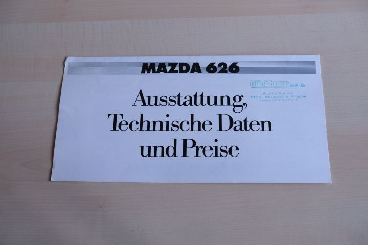 Mazda 626 - technische Daten & Ausstattung - Prospekt 02/1983