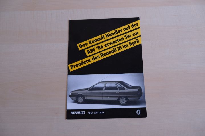 Renault R 21 - Premiere - Prospekt 04/1986