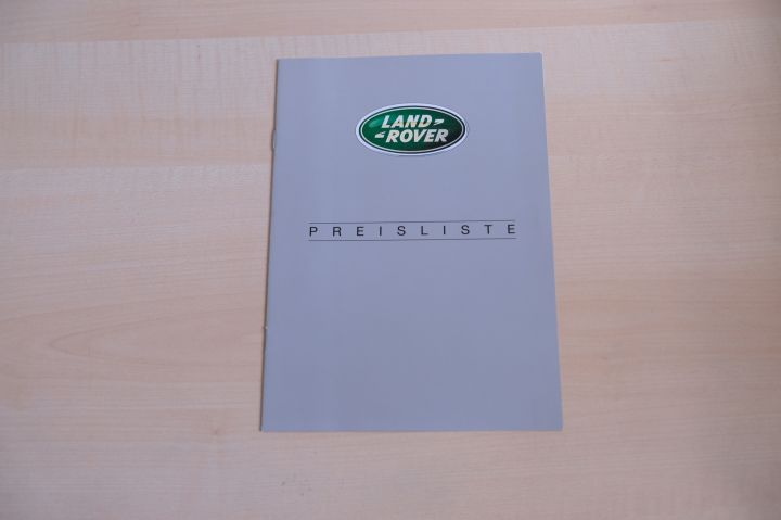 Land Rover Freelander Defender - Preisliste & Extras - Prospekt 07/1999