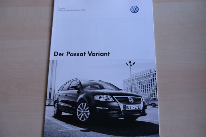 VW Passat Variant B6 - Preisliste & Extras - Prospekt 06/2006