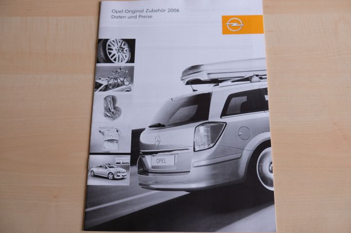Opel Astra Tigra Zubehör - Preisliste - Prospekt 2006