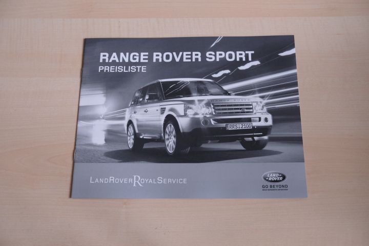 Range Rover Sport - Preisliste & Extras - Prospekt 07/2007