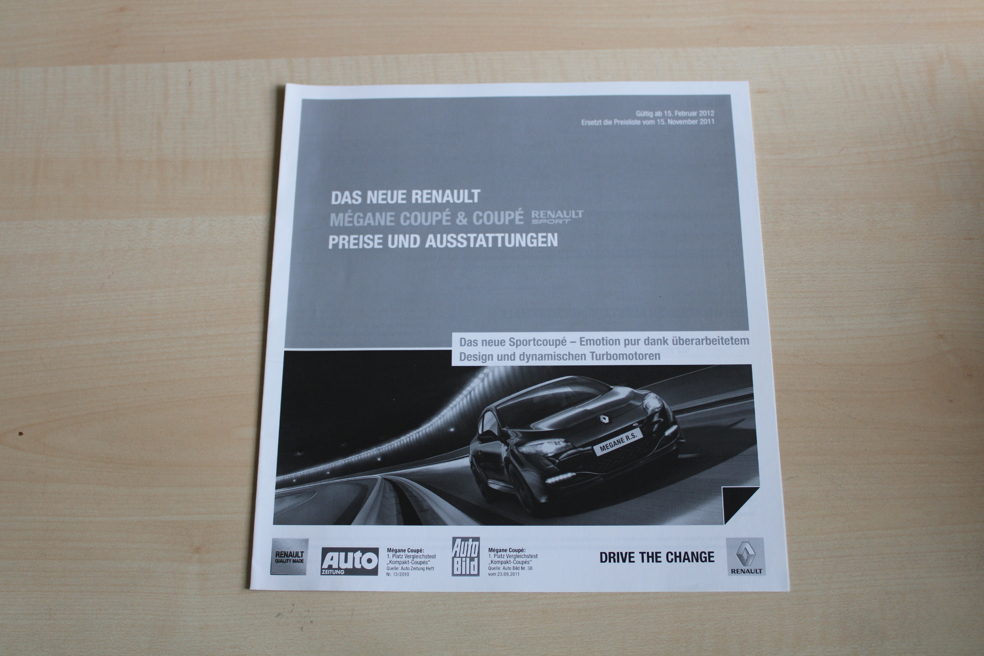 Renault Megane Coupe + RS - Preisliste & Extras - Prospekt 11/2011
