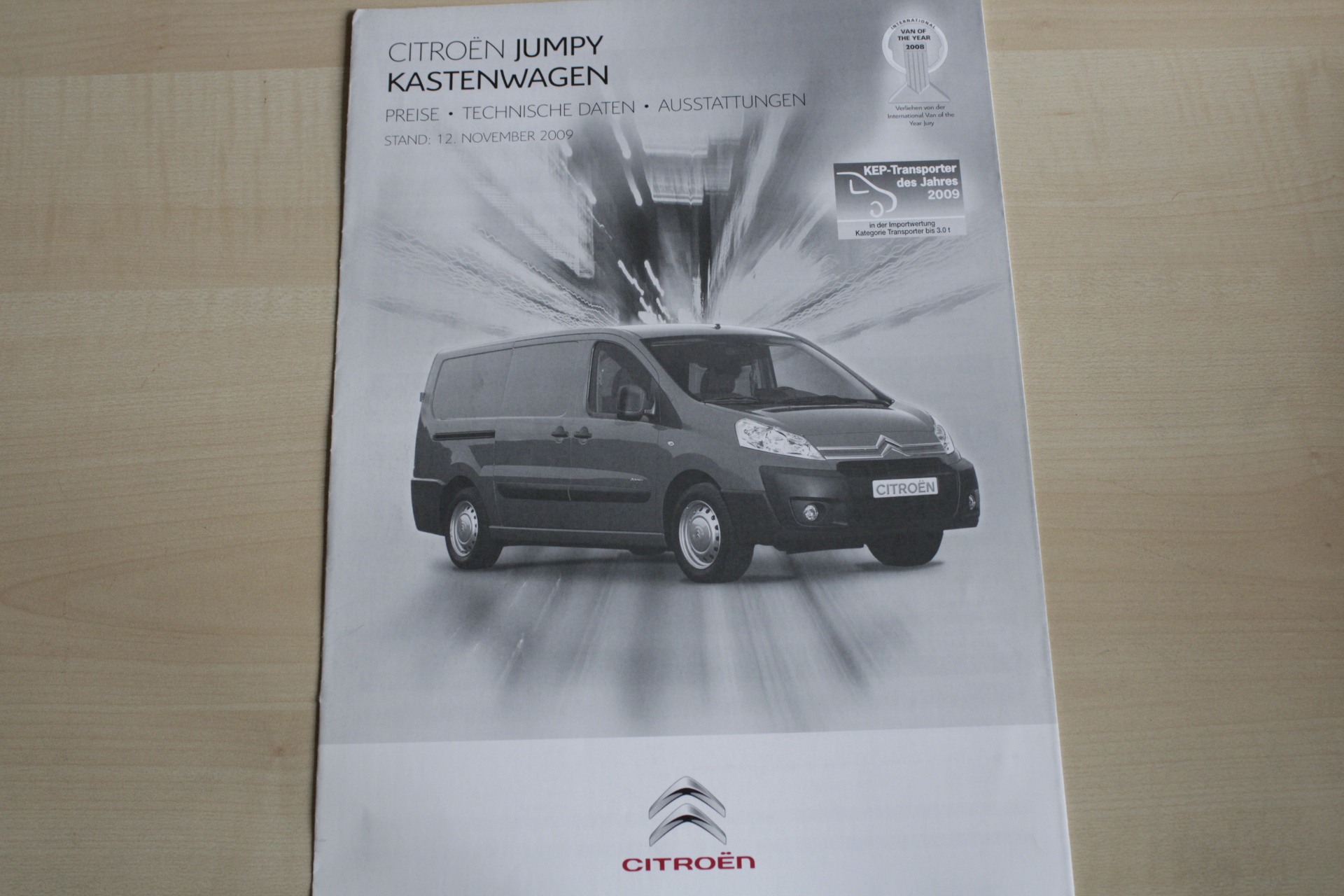 Citroen Jumpy Kastenwagen - Preisliste & Extras - Prospekt 11/2009