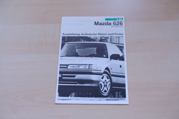 Mazda 626 - Preise & Extras & t. Daten & Ausstattungen - Prospekt 06/1988