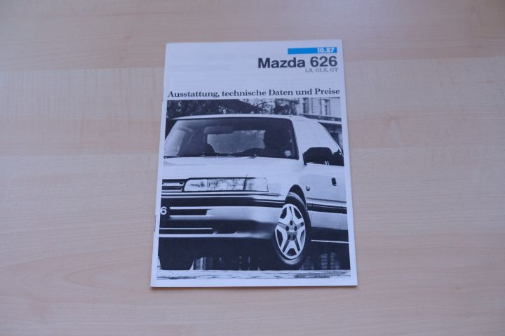 Mazda 626 - Preise & Extras & t. Daten & Ausstattungen - Prospekt 10/1987