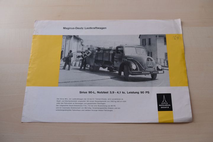 Magirus Deutz LKW - Sirius 90 L - Prospekt 08/1961