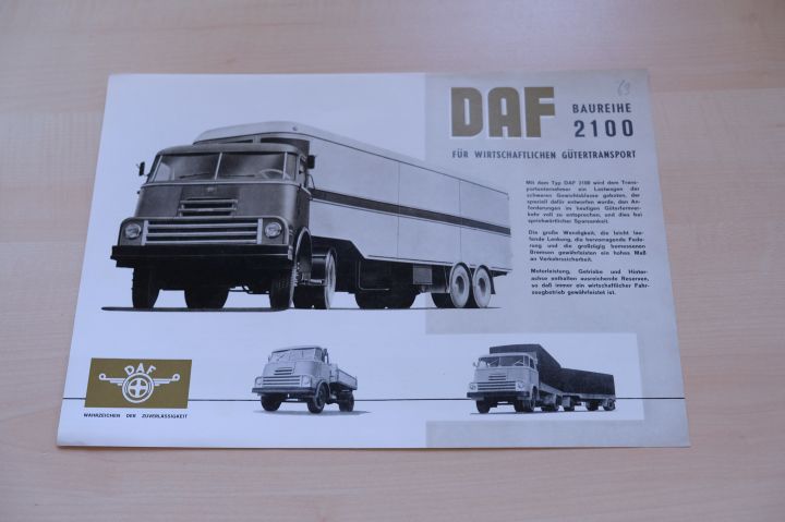 DAF LKW - 2100 - Prospekt 09/1962