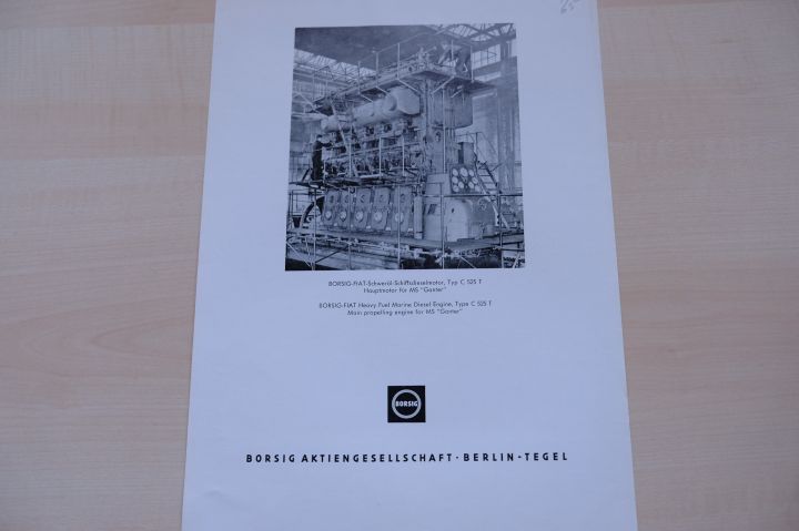 Borsig Fiat - Schwerölmotoren C 525 T - Prospekt 03/1961