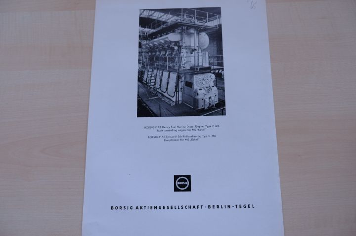 Borsig Fiat - Schwerölmotoren C 686 - Prospekt 02/1961