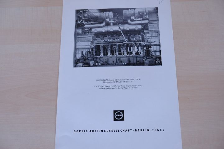 Borsig Fiat - Schwerölmotoren C 756 S - Prospekt 02/1961