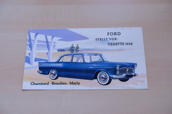 Simca Vedette Prospekt 1958