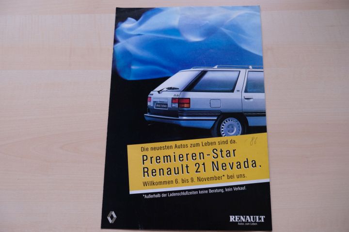 Renault R 21 Nevada - R 5 Flash - Alpine V6 Turbo Prospekt 1986