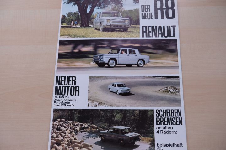 Renault R 8 - Scheibenbremsen - Prospekt 196?