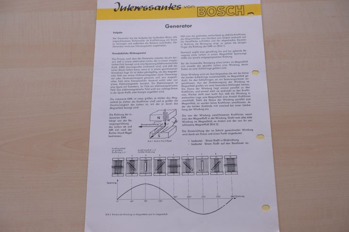 Bosch Generator - Interessantes - Prospekt 196?