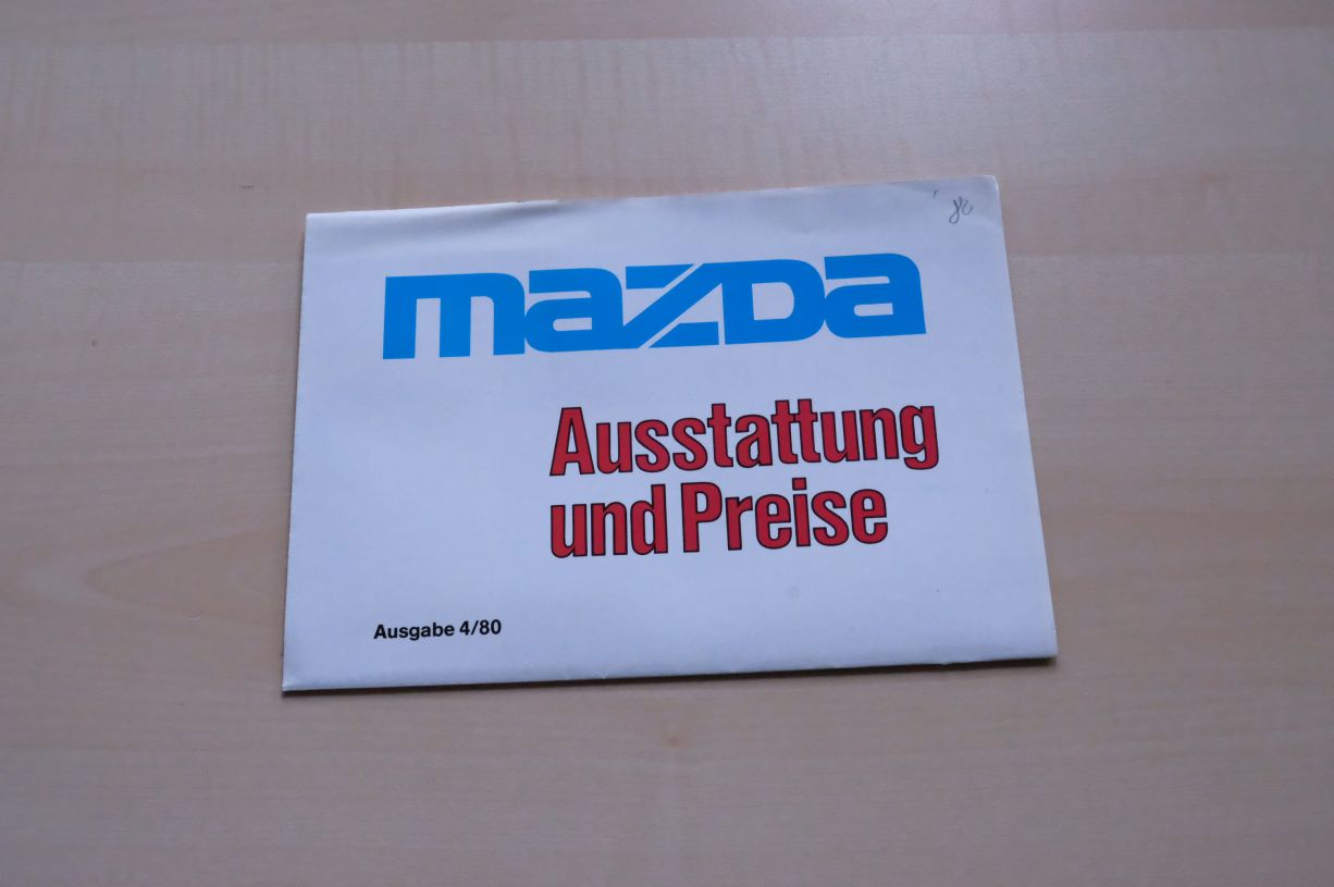 Mazda 323 626 929 RX-7 - Preisliste & Extras - Prospekt 04/1980