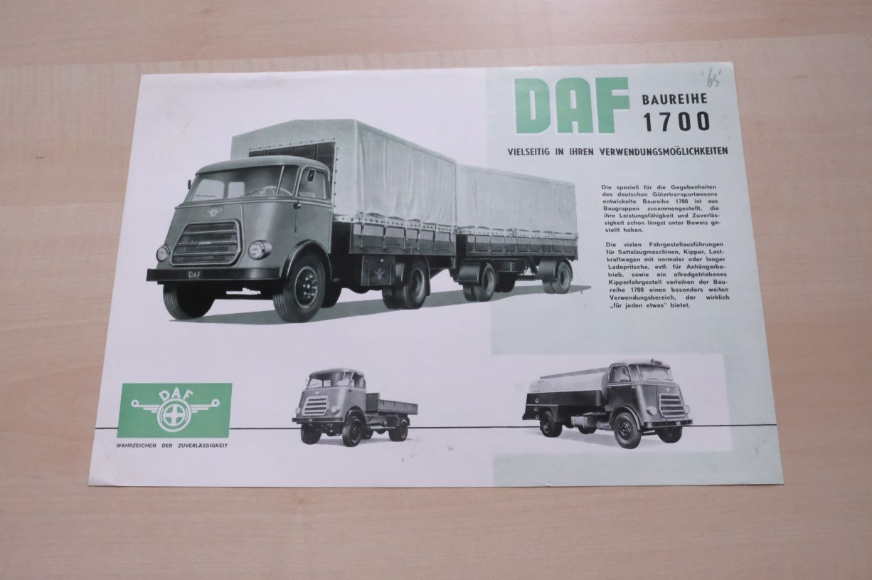 DAF LKW 1700 Prospekt 03/1963