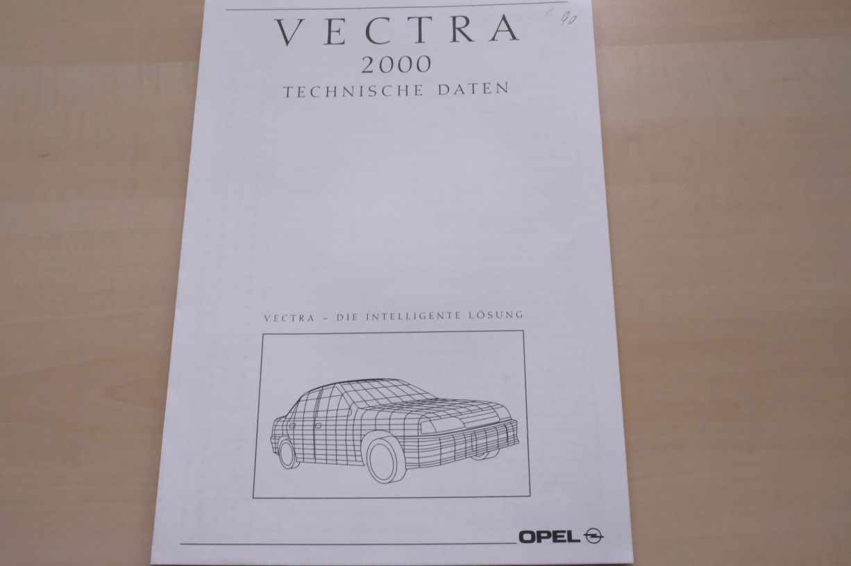Opel Vectra A 2000 - technische Daten & Ausstattung - Prospekt 09/1989