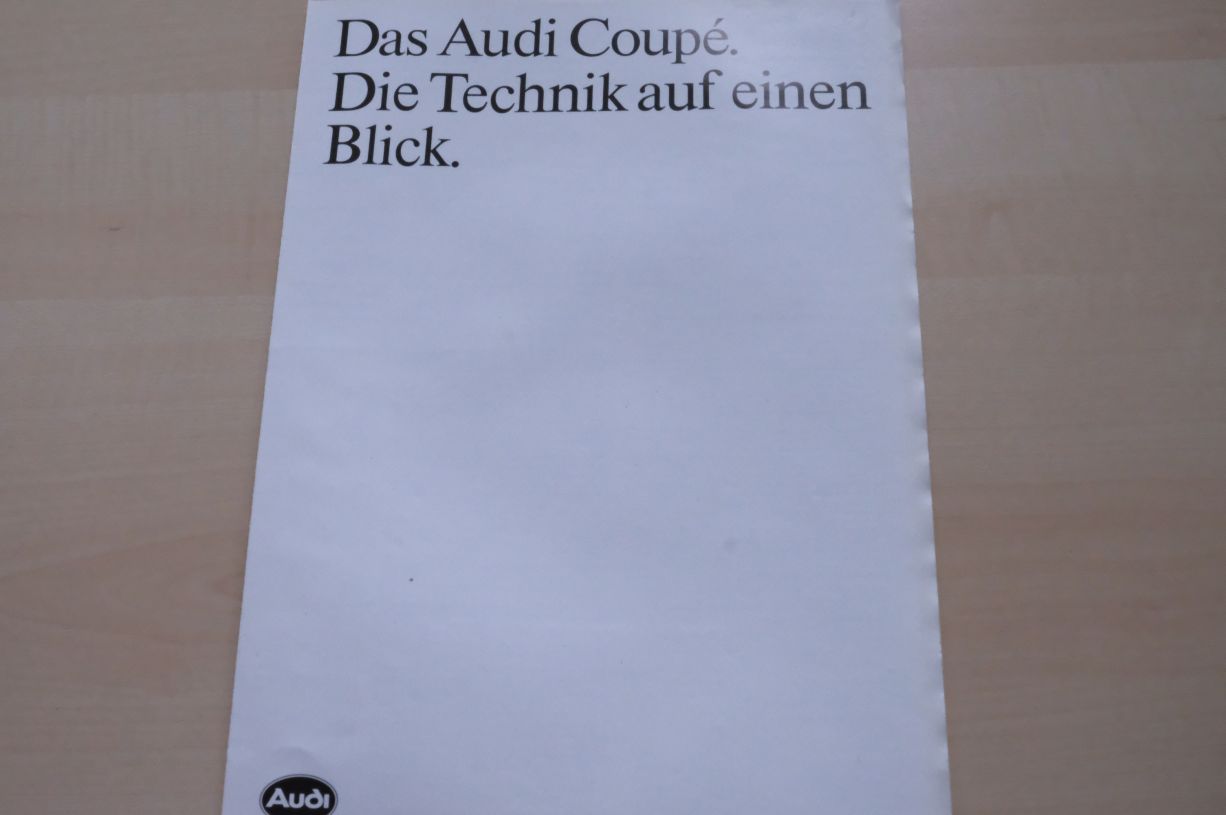 Audi Coupe - technische Daten - Prospekt 06/1990