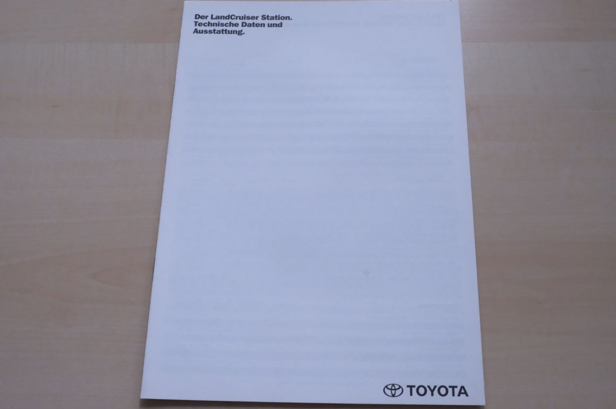 Toyota Land Cruiser Station - t Daten & Ausstattungen - Prospekt 04/1997