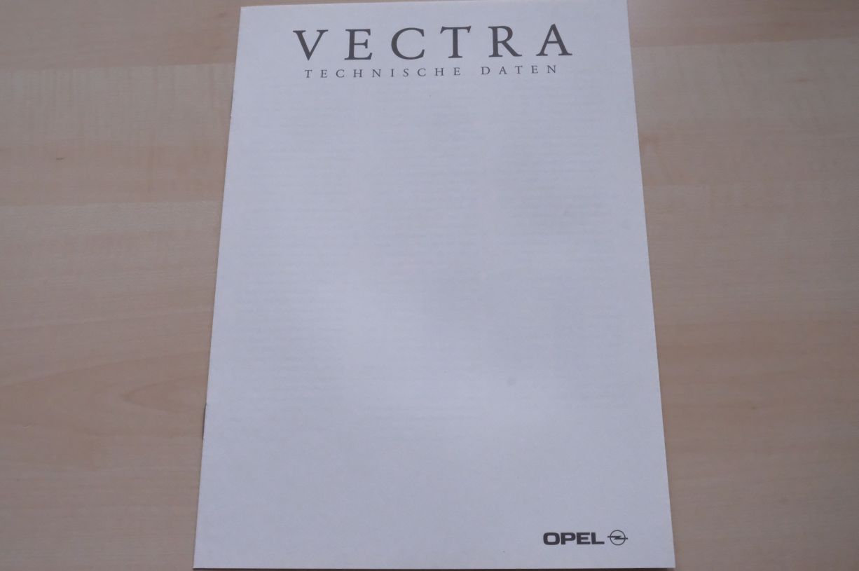 Opel Vectra A - technische Daten - Prospekt 09/1992