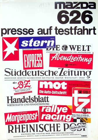 Mazda 626 - Pressestimmen - Prospekt 197?