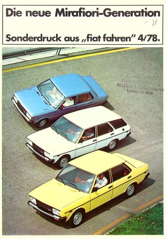 Fiat 131 Mirafiori - fiat fahren - Sonderdruck 04/1978