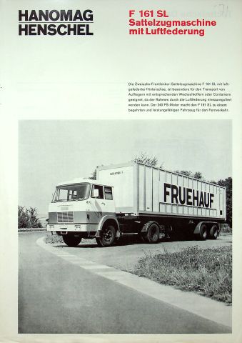 Hanomag Henschel LKW F 161 SL Prospekt 07/1971