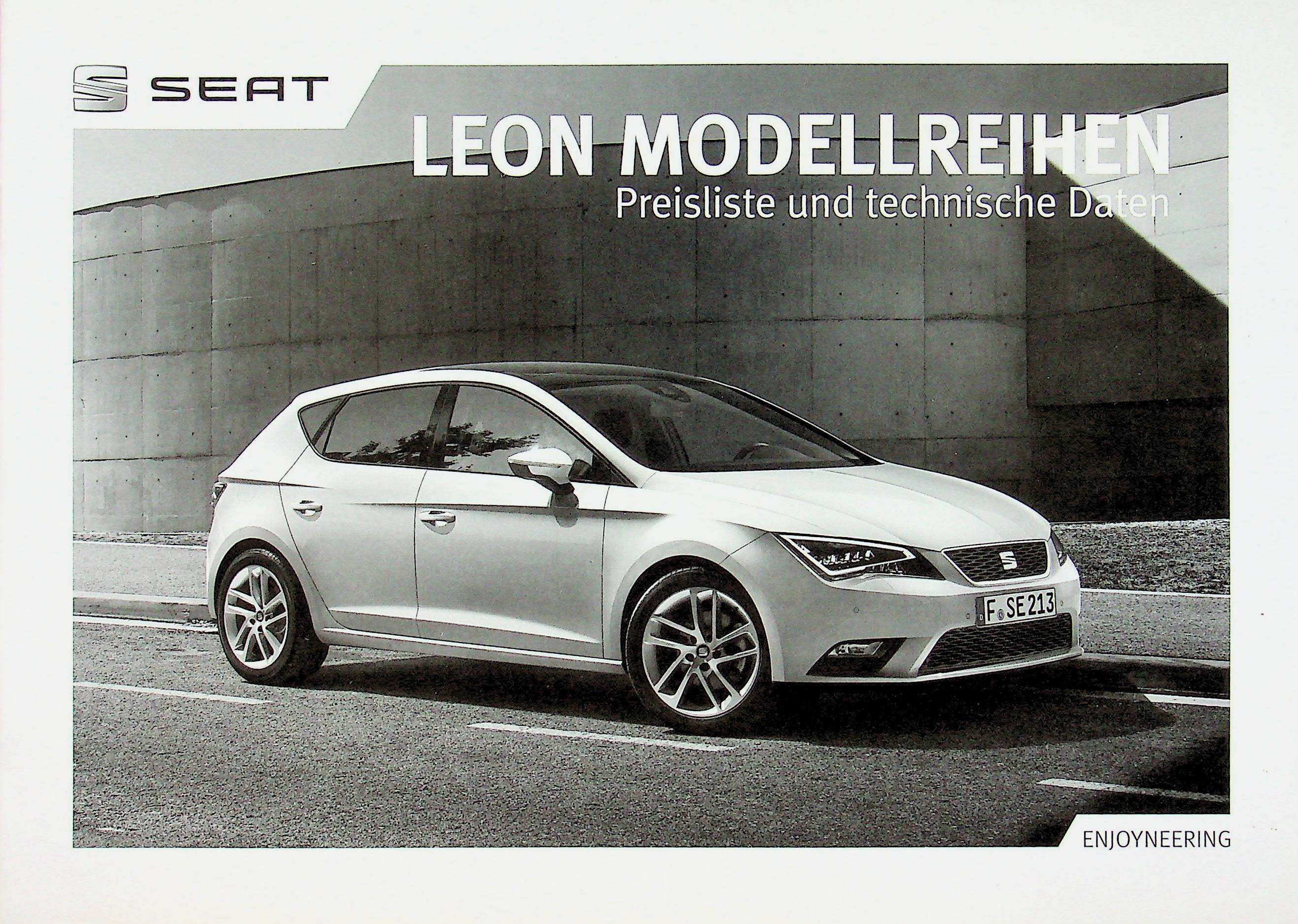 Seat Leon - Preise & tech. Daten & Ausstattungen - Prospekt 05/2013