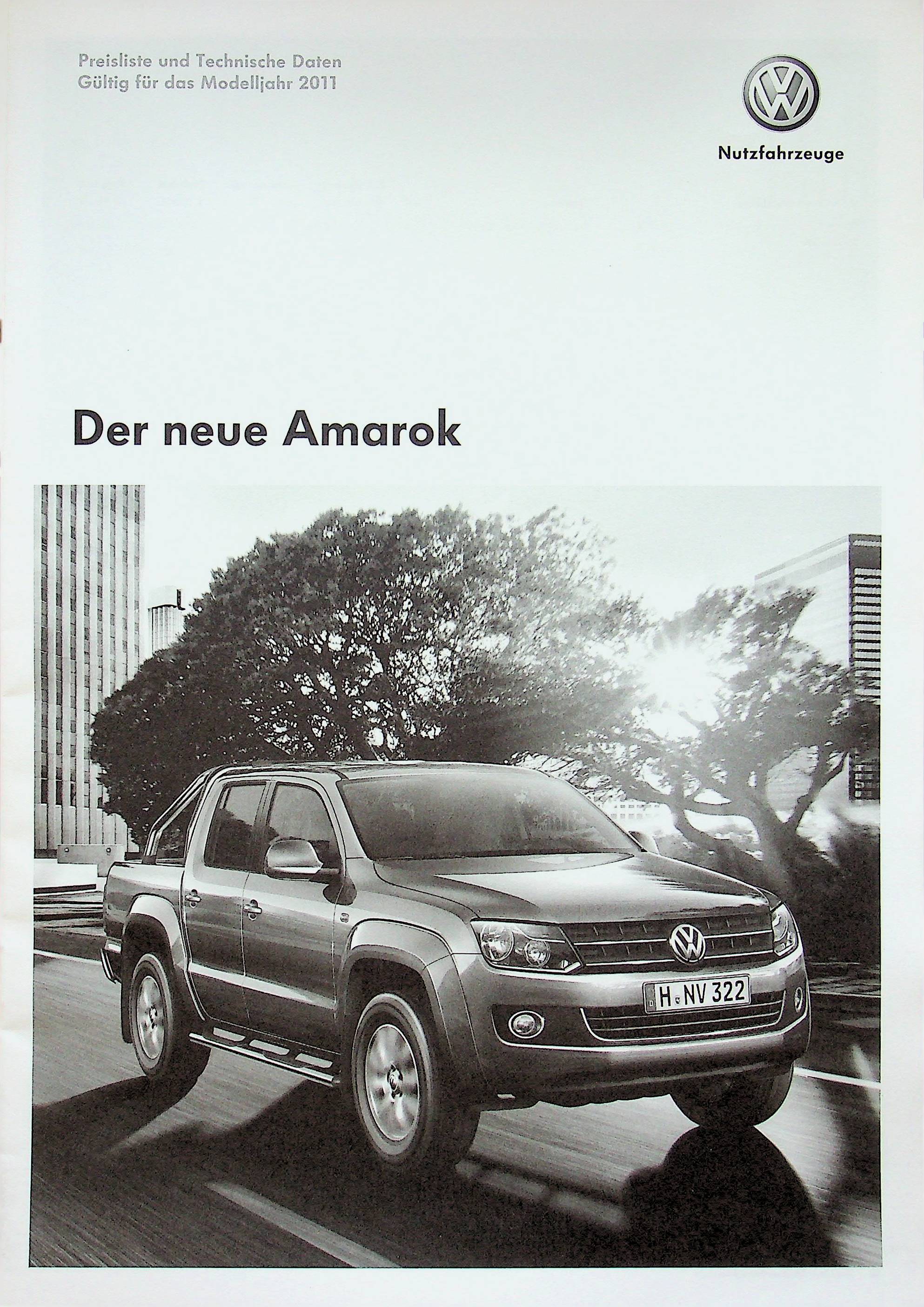VW Amarok - Preise & Extras - Prospekt 09/2010