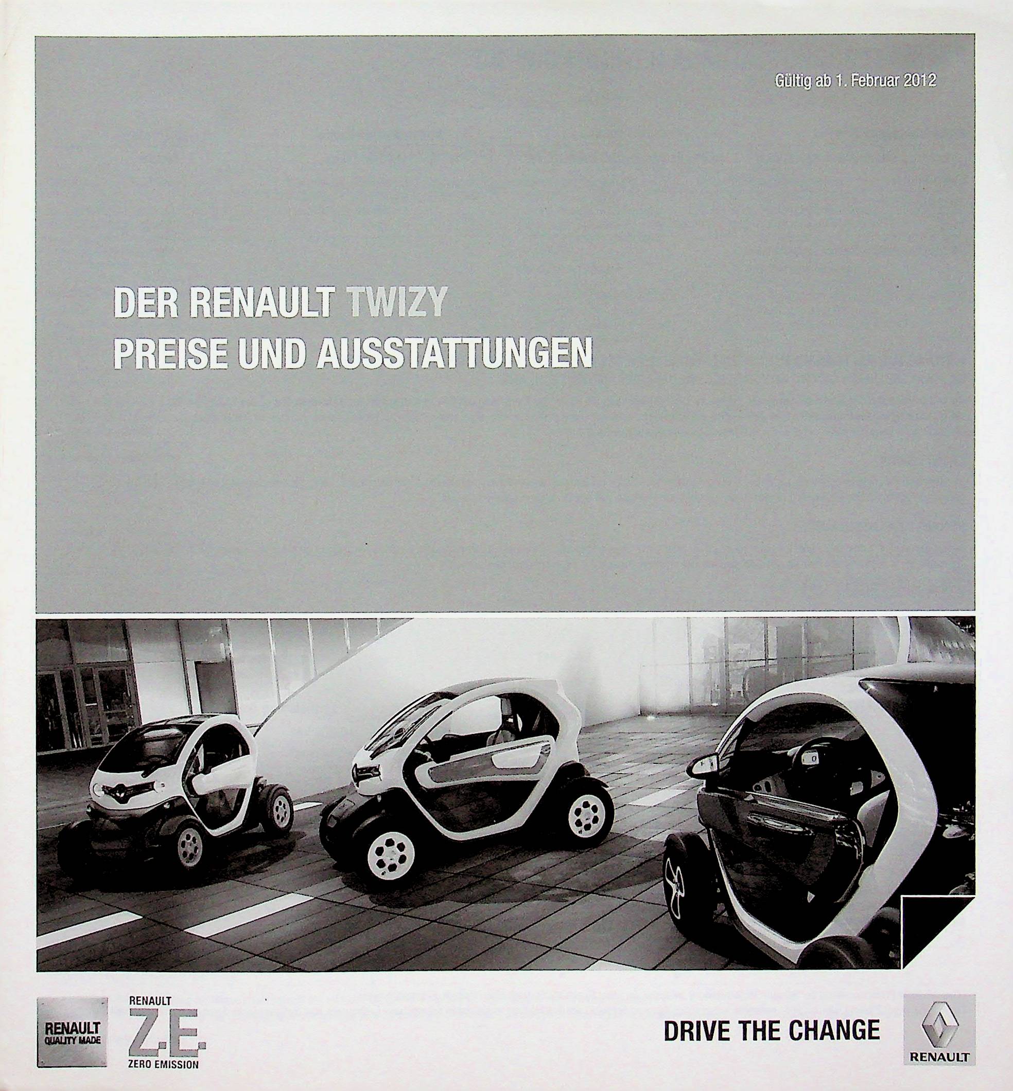 Renault Twizy - Preise & tech. Daten & Ausstattungen - Prospekt 02/2012
