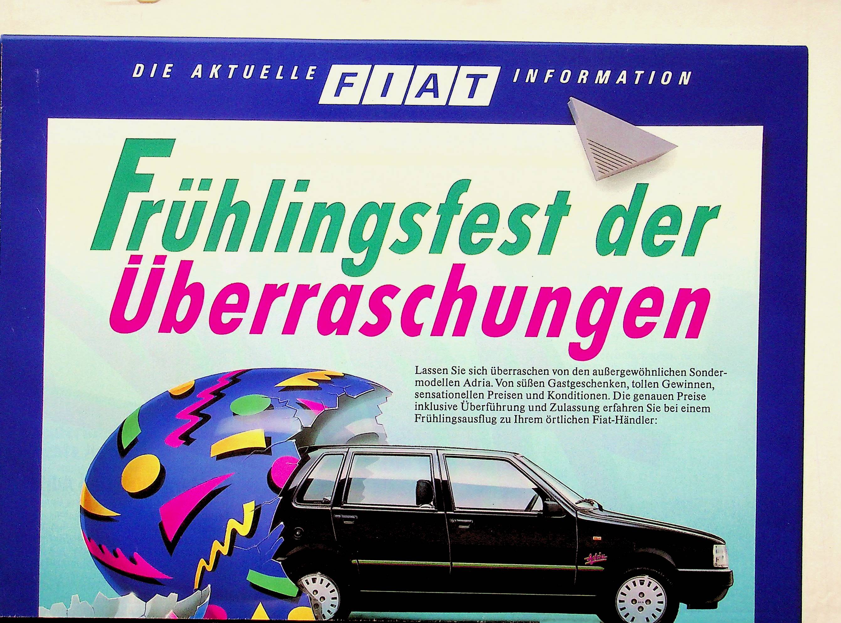 Fiat Panda Uno Tipo - Adria - Prospekt 199?