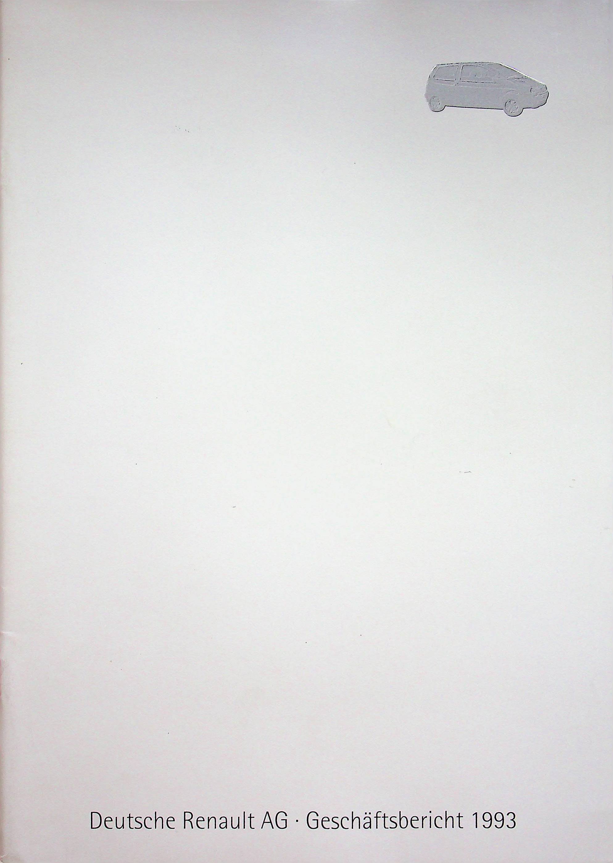 Renault AG Deutschland - Geschäftsbericht - Prospekt 1993