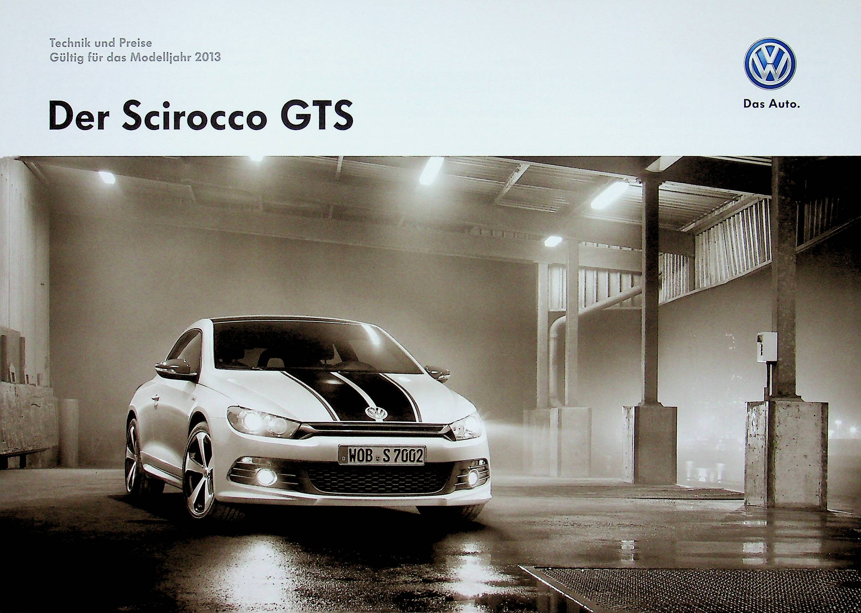 VW Scirocco GTS - Preise & t. Daten & Ausstattungen - Prospekt 10/2012