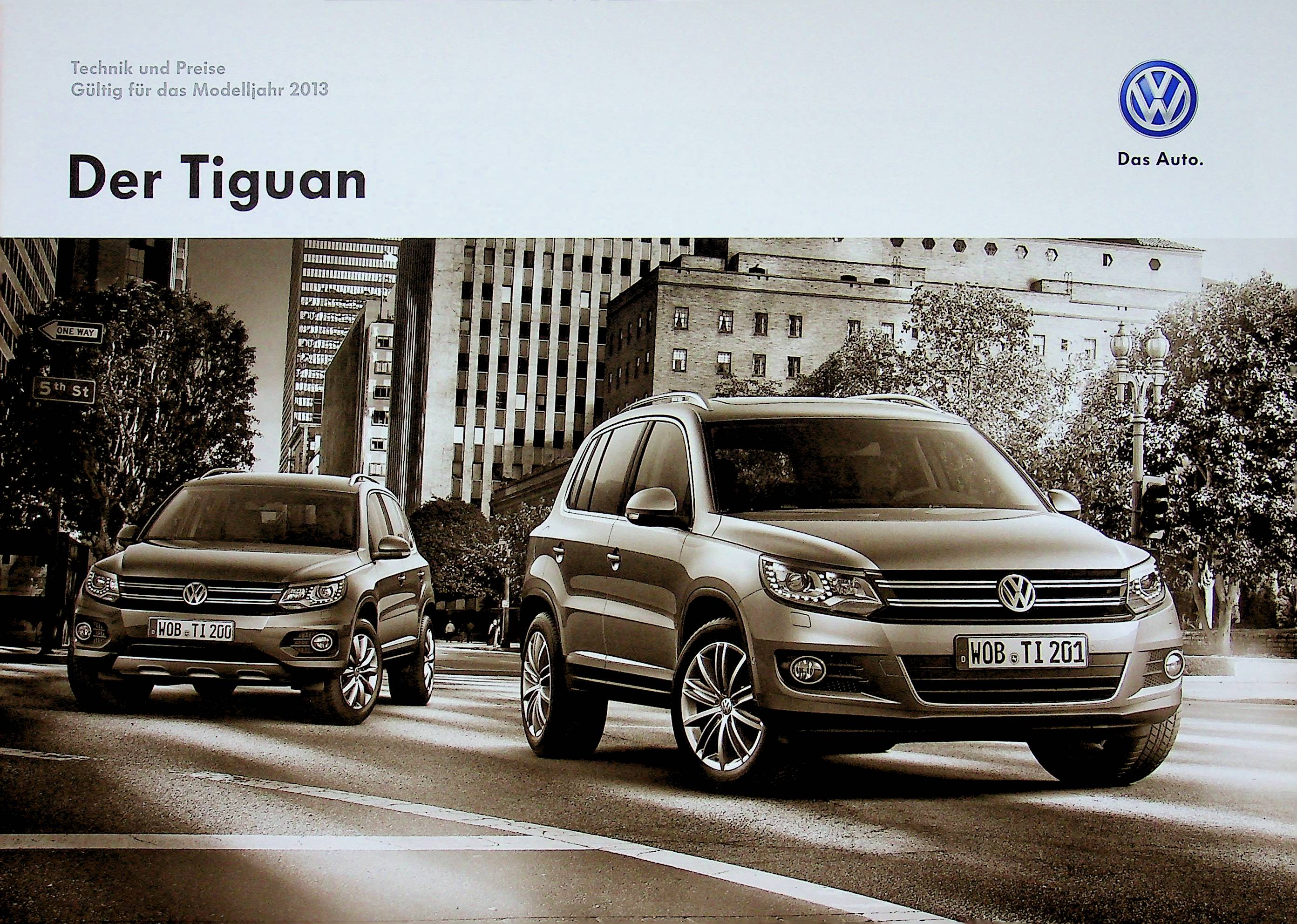 VW Tiguan - Technik & Preisliste & Extras - Prospekt 10/2012