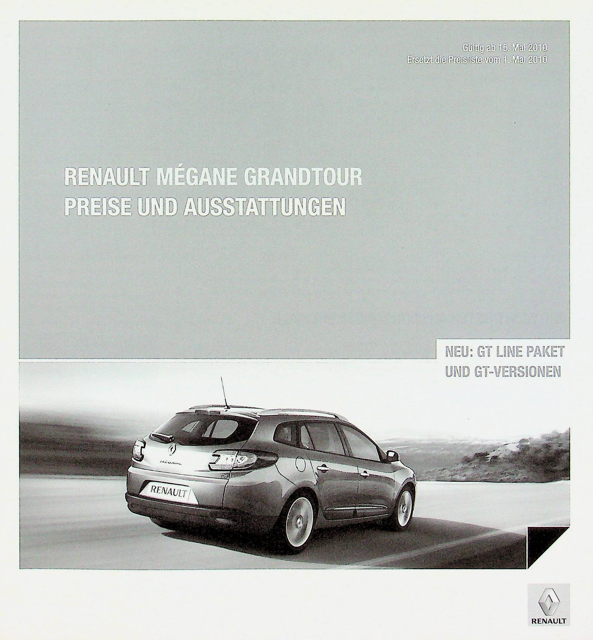 Renault Megane Grandtour - Preisliste & Extras - Prospekt 05/2010
