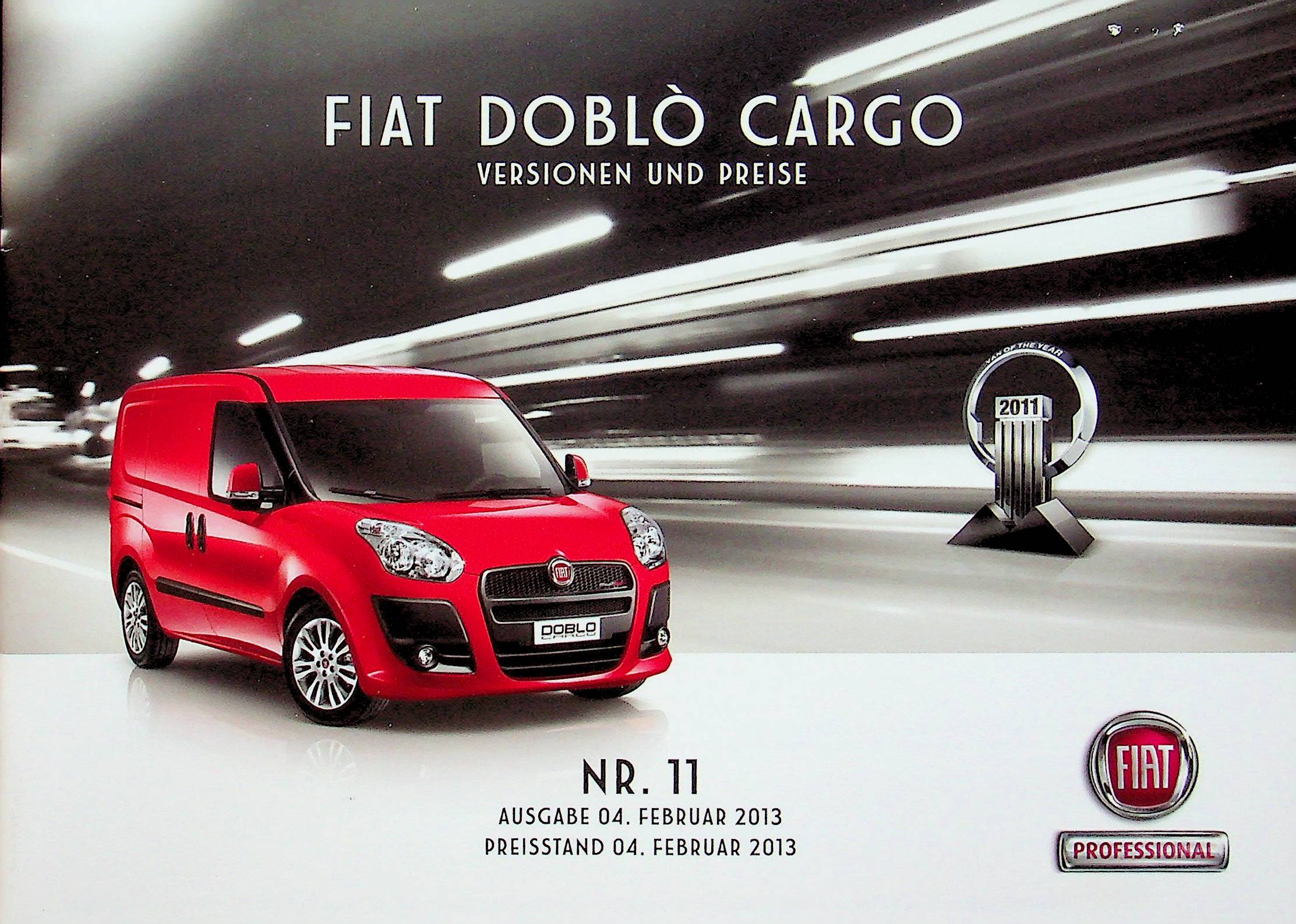 Fiat Doblo Cargo - Preisliste & Extras - Prospekt 02/2013