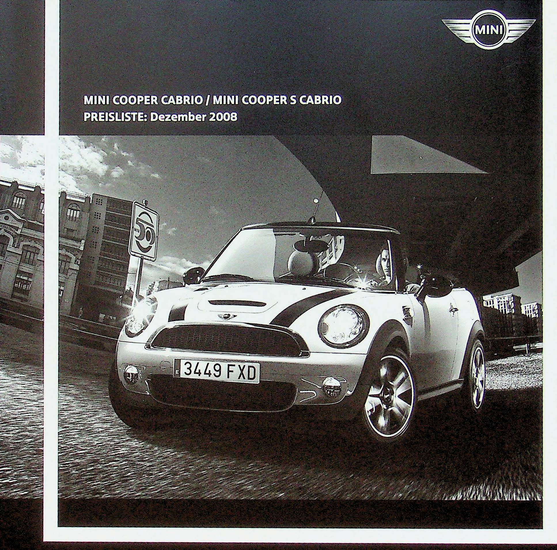 Mini Cooper Cabrio + S - Preisliste & Extras - Prospekt 12/2008