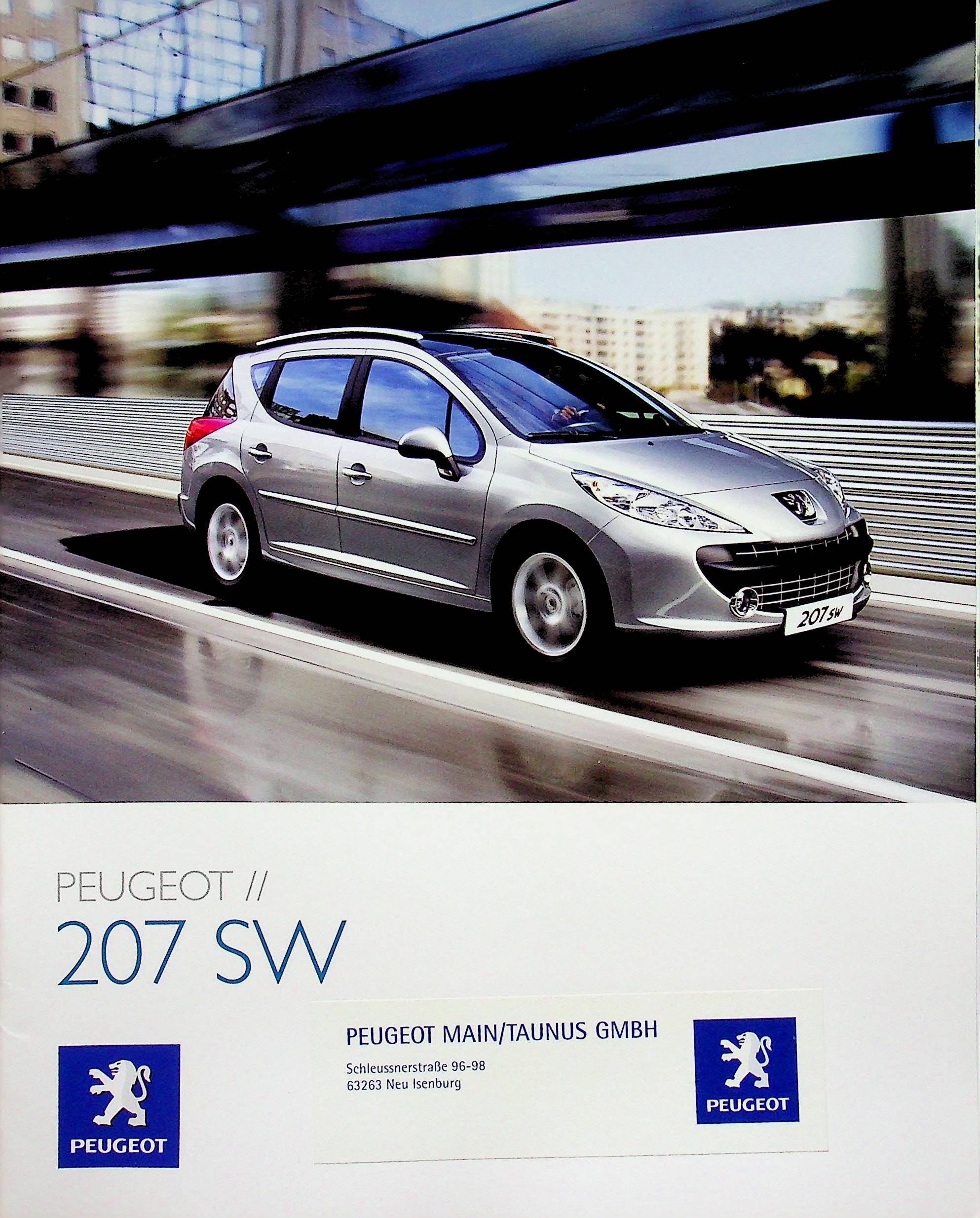Peugeot 207 SW - Farben & Polster - Prospekt 12/2007