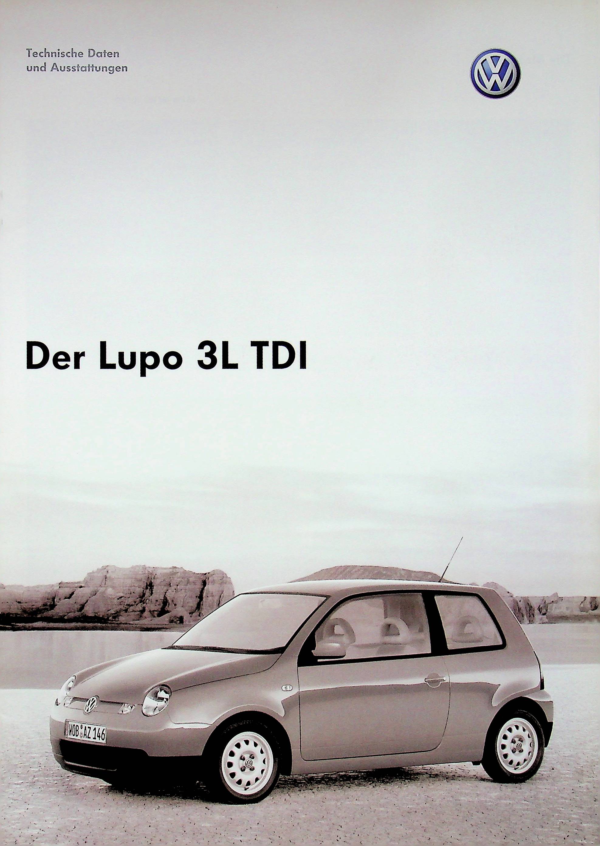VW Lupo 3L TDi - technische Daten & Ausstattungen - Prospekt 05/2003