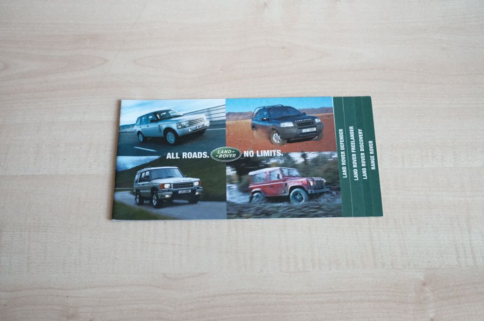 Land Range Rover Defender Freelander Discovery Prospekt 03/2002
