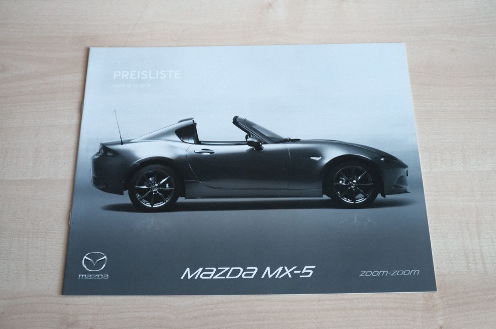 Mazda MX-5 - Preisliste & Extras - Prospekt 01/2018