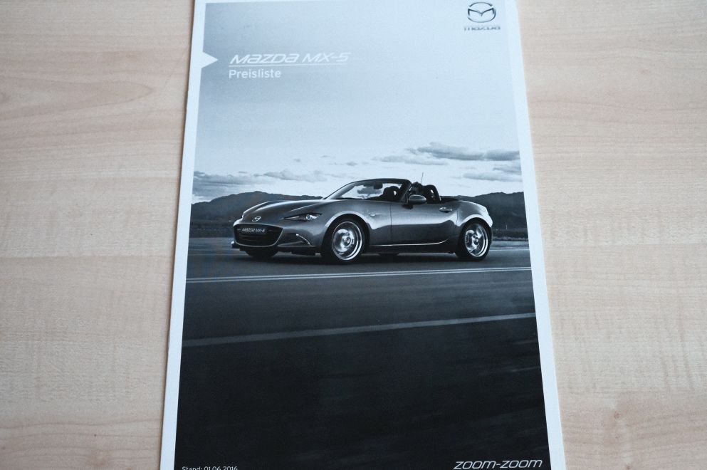 Mazda MX-5 - Preisliste & Extras - Prospekt 06/2016