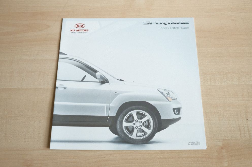 Kia Sportage - Farben & Preisliste & Extras - Prospekt 02/2010