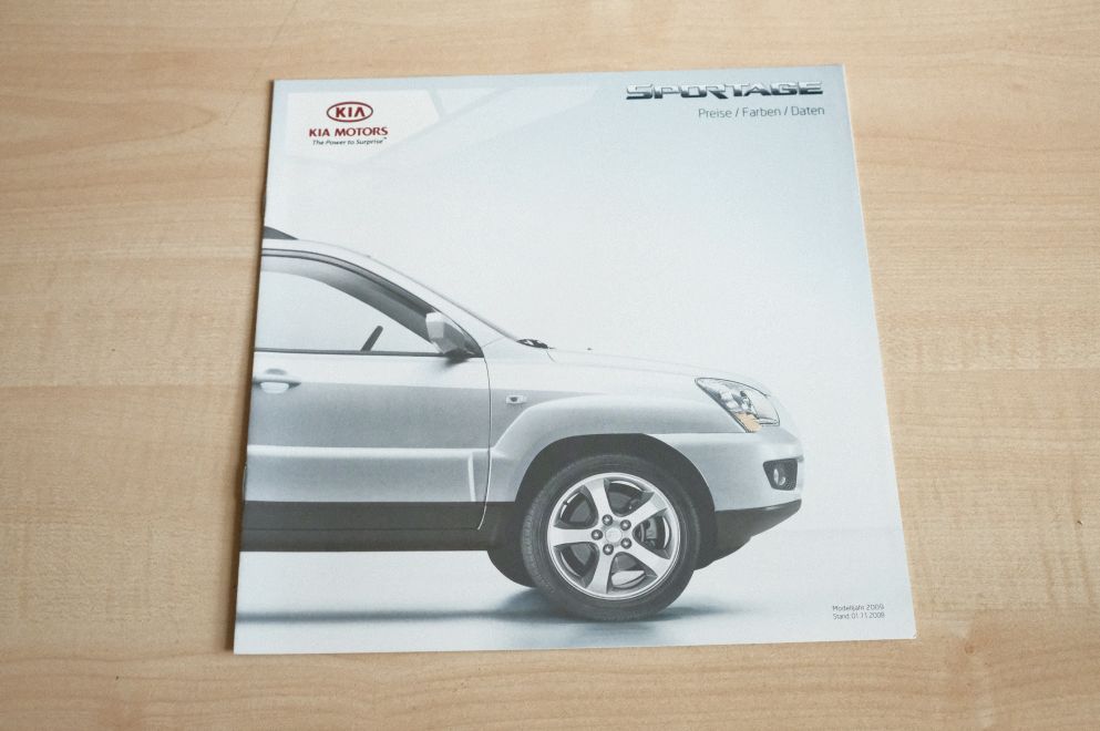 Kia Sportage - Farben & Preisliste & Extras - Prospekt 11/2008
