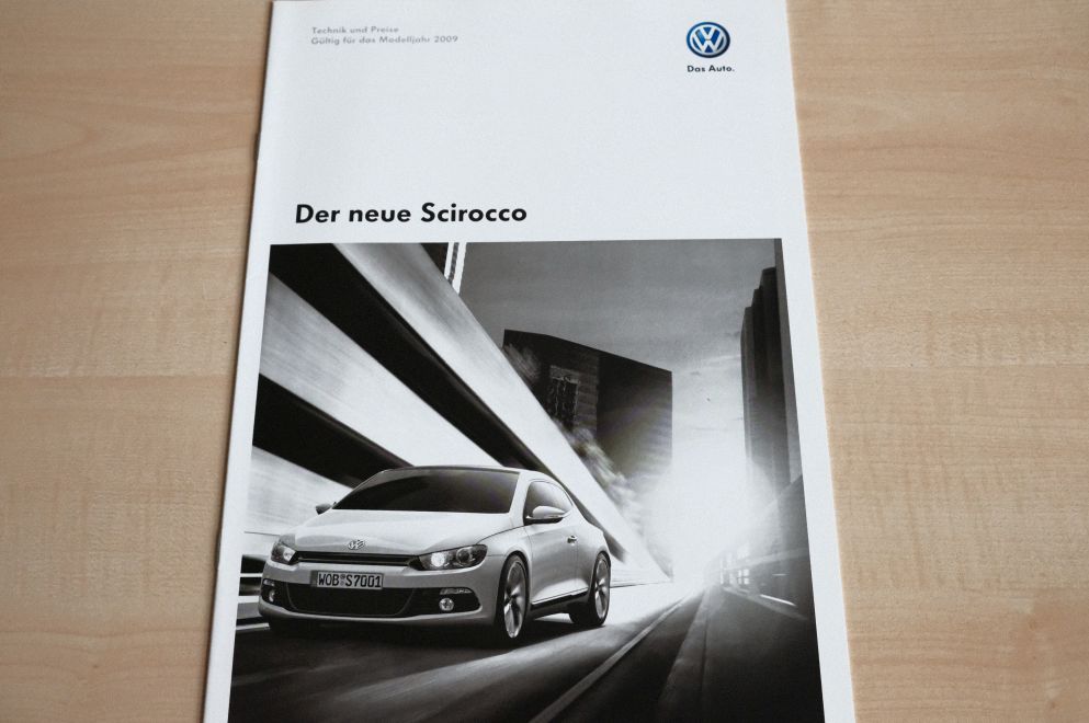 VW Scirocco - Preise & tech. Daten & Ausstattungen - Prospekt 06/2008