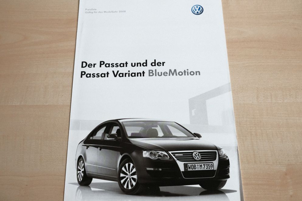 VW Passat + Variant BlueMotion - Preise & Extras - Prospekt 05/2007