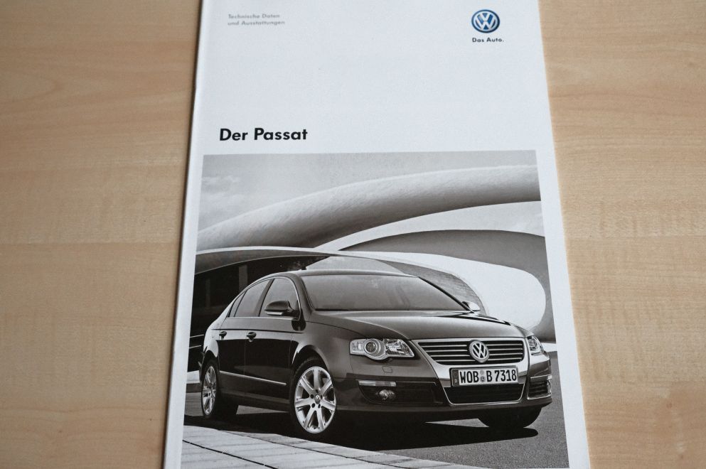 VW Passat - technische Daten & Ausstattungen - Prospekt 05/2008